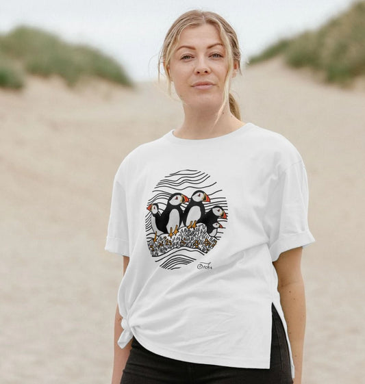 Puffins Circus  Relaxed Fit  T-shirt