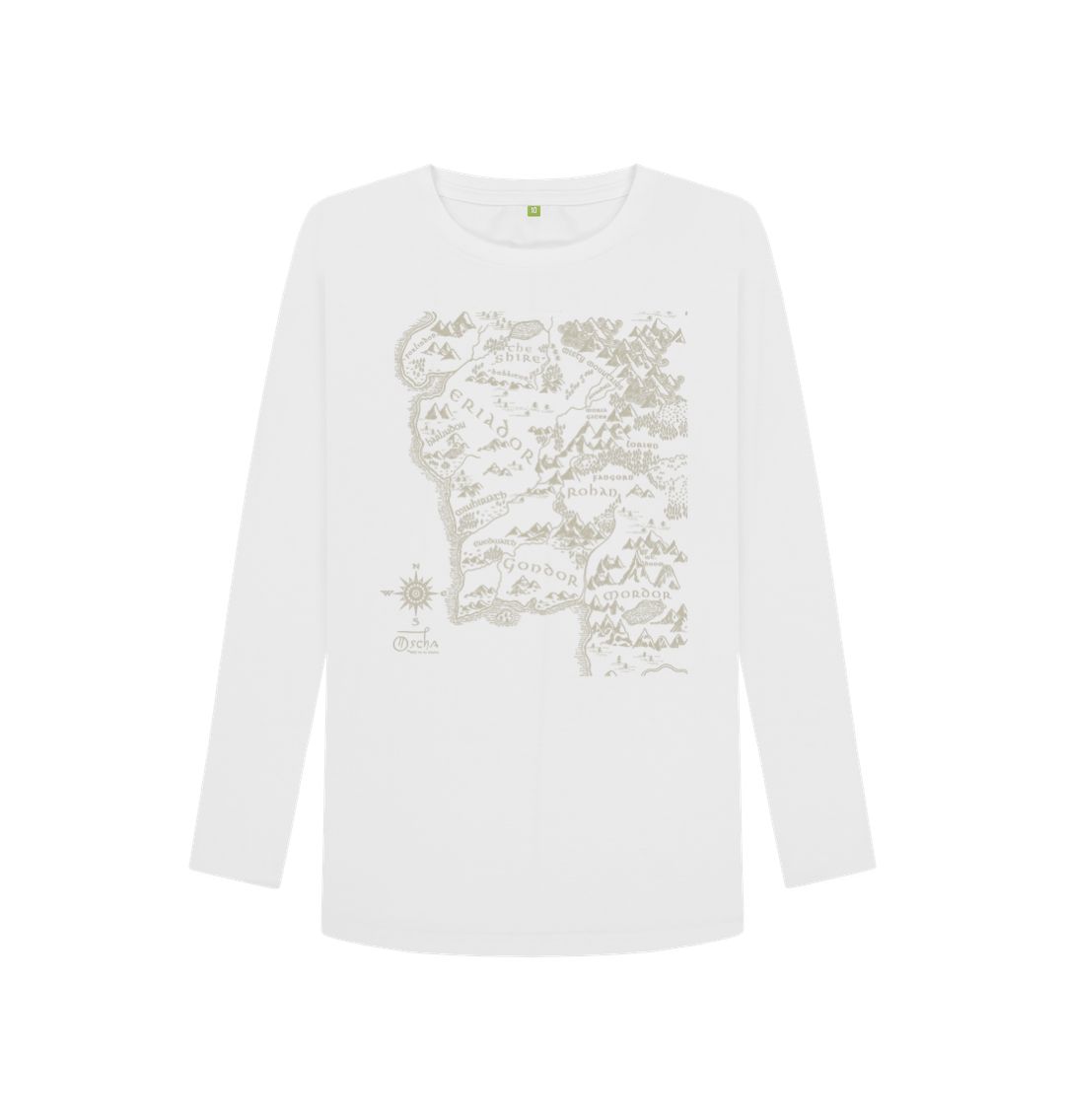 White Realm of MIDDLE-EARTH\u2122 Women's Long Sleeved T-Shirt
