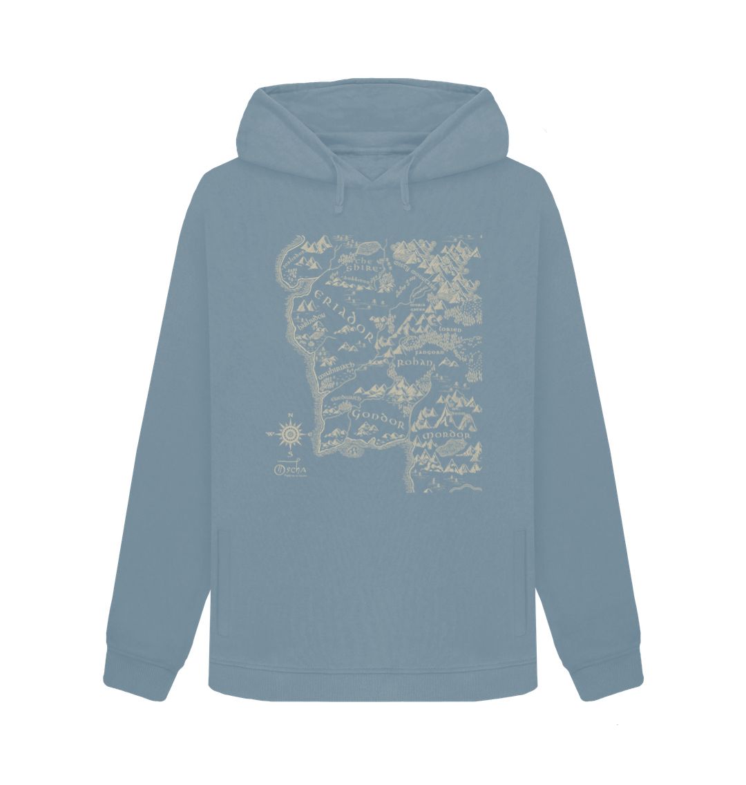 Stone Blue Realm of MIDDLE-EARTH\u2122 Women's Pullover Hoodie