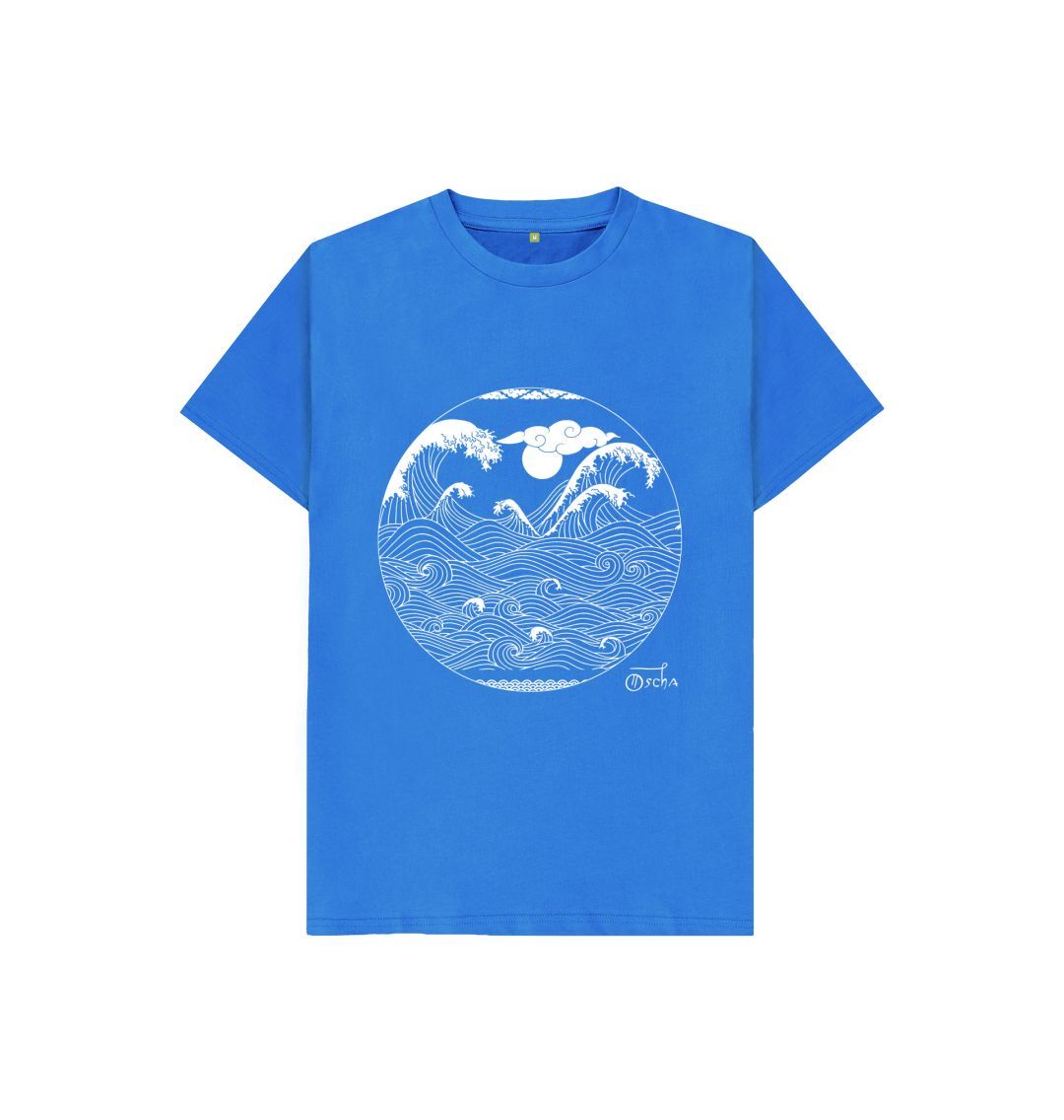 Bright Blue Okinami Kids Organic T-shirt
