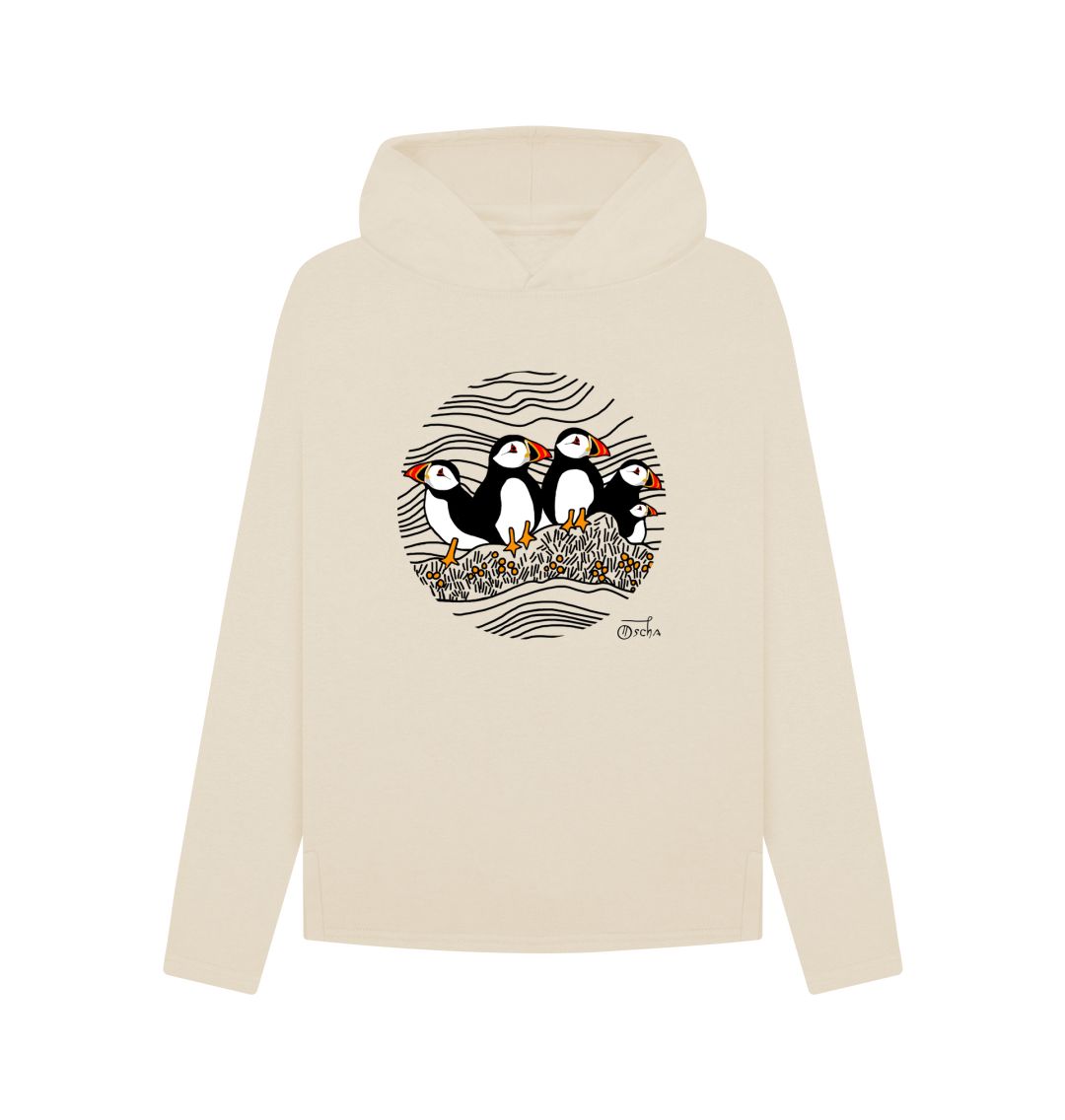 Oat Puffins Circus Relaxed Fit Hoodie