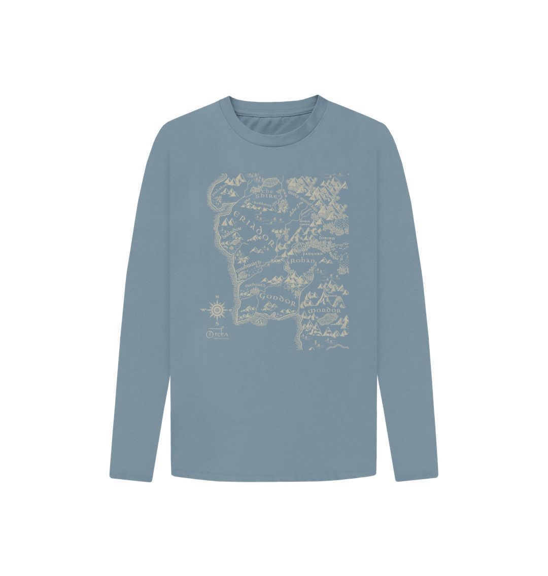 Stone Blue Realm of MIDDLE-EARTH\u2122 Kids Long Sleeved T-shirt