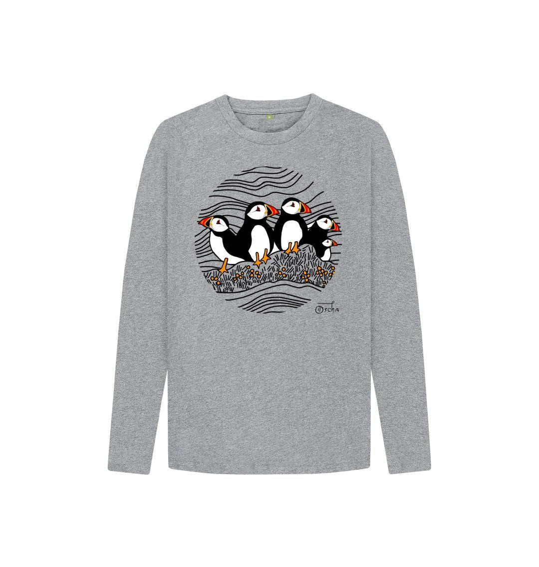 Athletic Grey Puffins Circus Kids Long Sleeved T-shirt