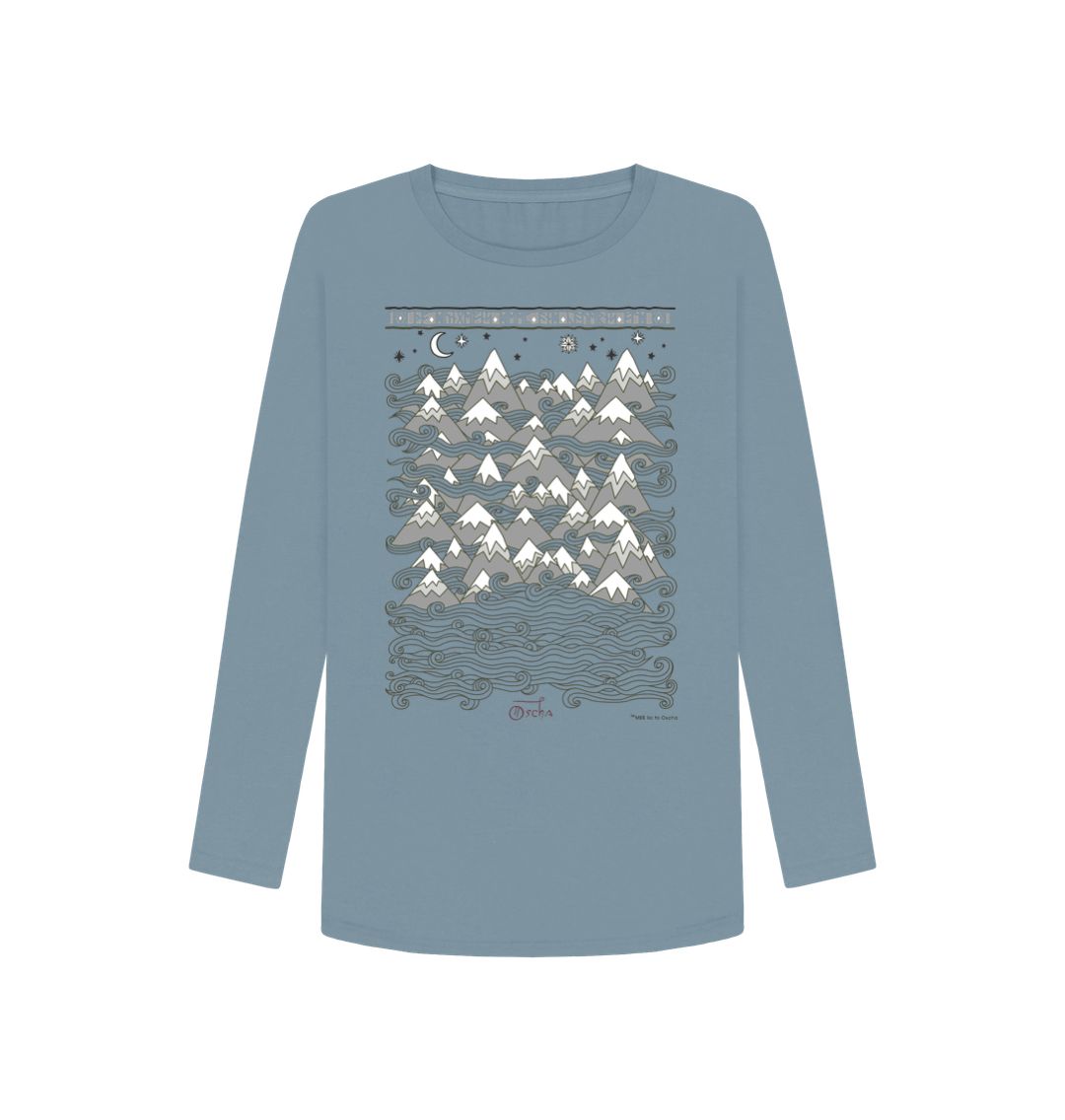 Stone Blue MISTY MOUNTAINS\u2122 Women's Long Sleeved T-Shirt