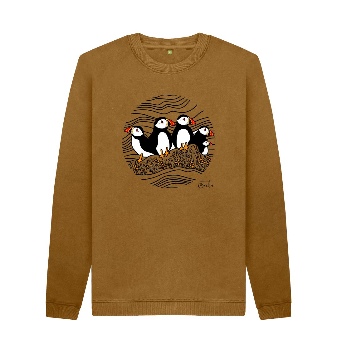 Brown Puffins Circus Crew Neck Sweater