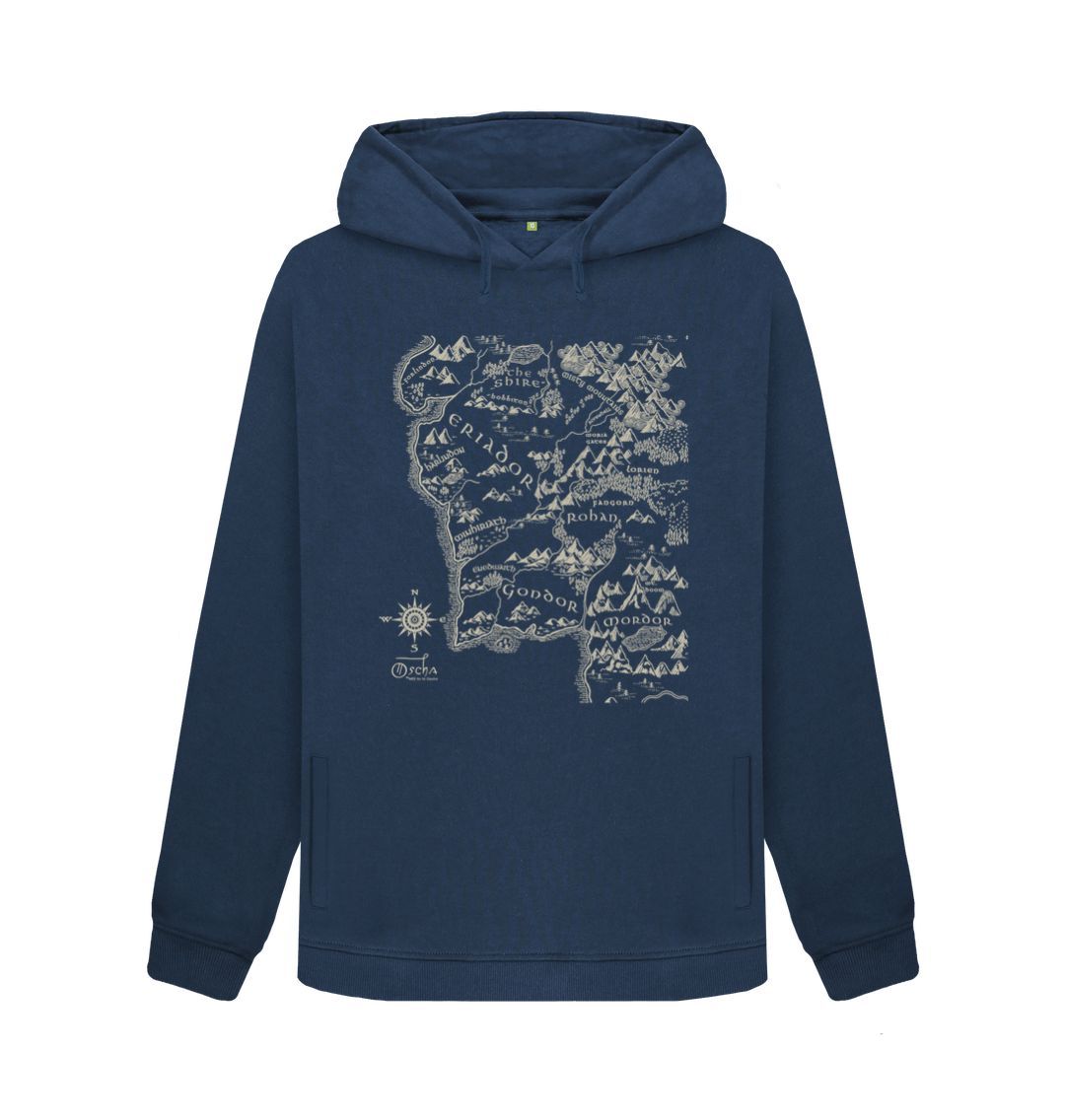 Navy Blue Realm of MIDDLE-EARTH\u2122 Women's Pullover Hoodie