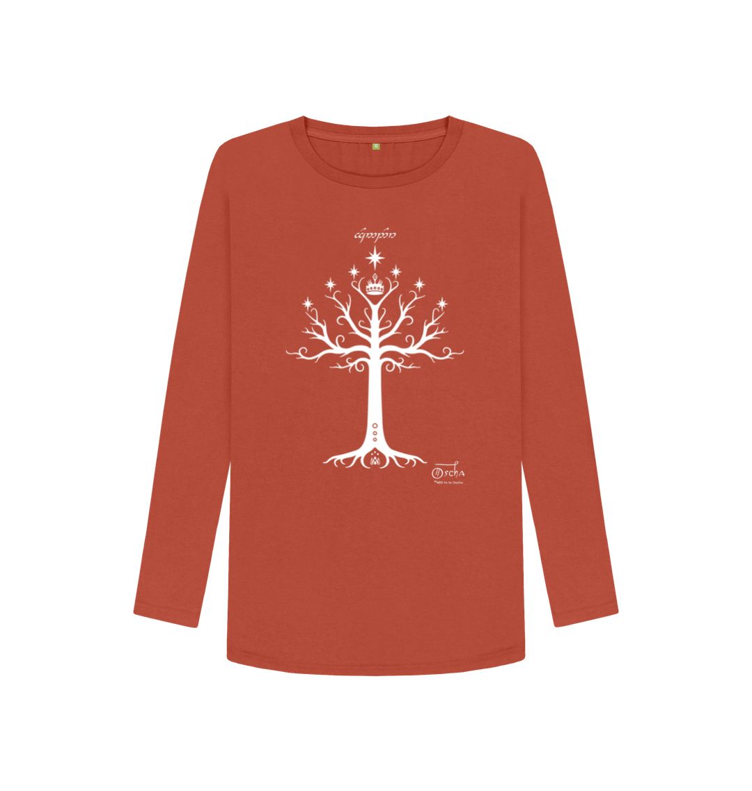 Rust Tree of GONDOR\u2122  Women's Long Sleeved T-Shirt